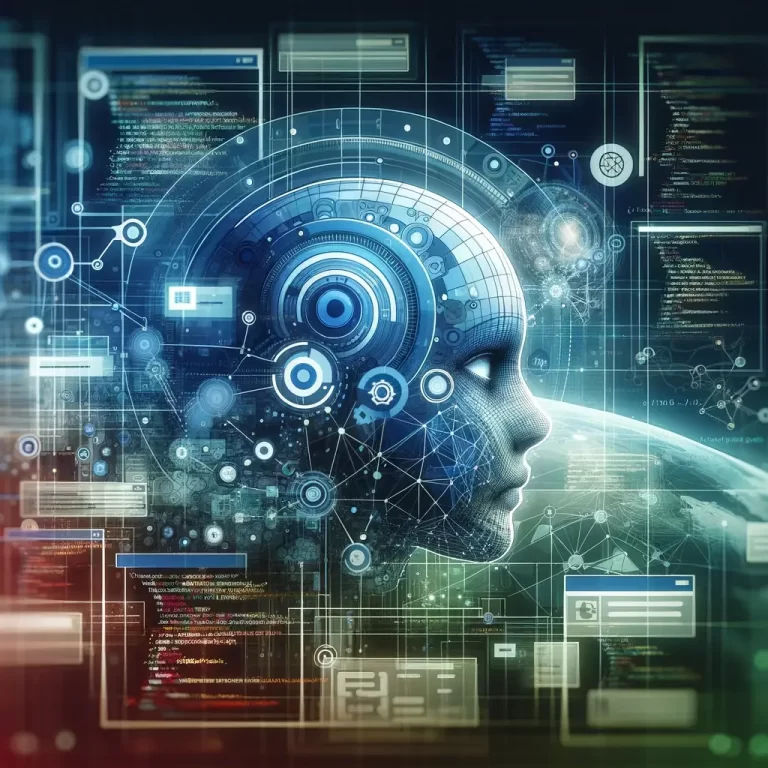 DALLE 2024-02-23 133516 - A futuristic AI-inspired graphic that incorporates elements of website design including browser windows code snippets and digital networks The ima - Electronic Playground - Electronic Playground AI, SEO, AI Video generators have revolutionized the way we create, edit, and distribute video content.