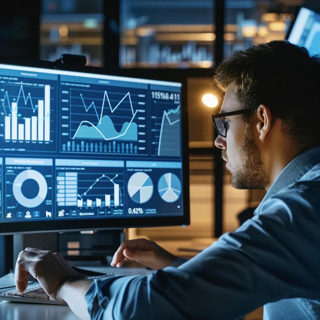 Marketing professional analyzing audience segmentation data to improve ad effectiveness