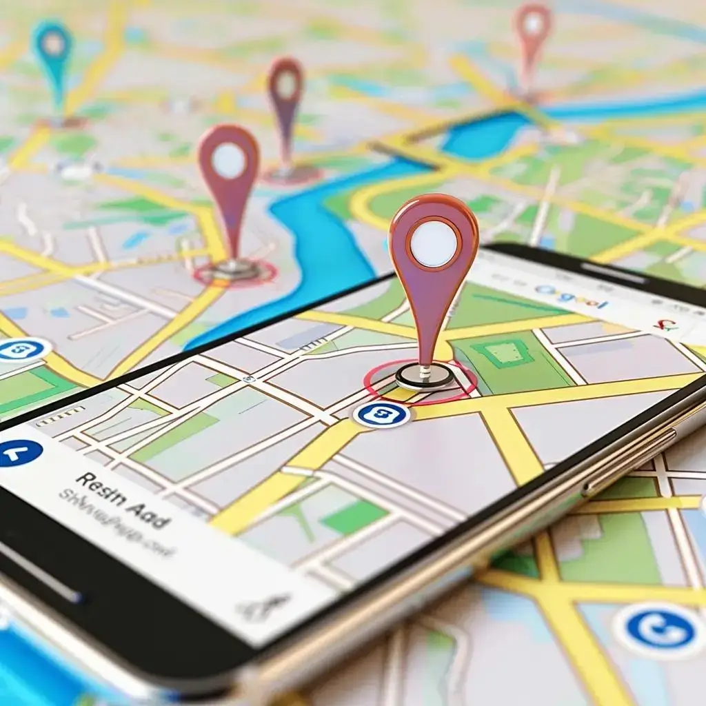 Map of Roseville highlighting targeted advertising zones for local businesses