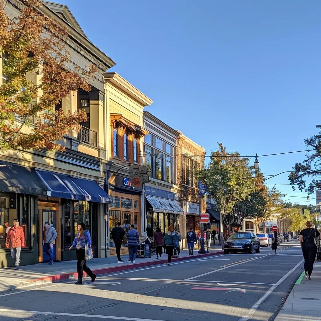 Roseville street scene with local businesses illustrating Google Ads local targeting