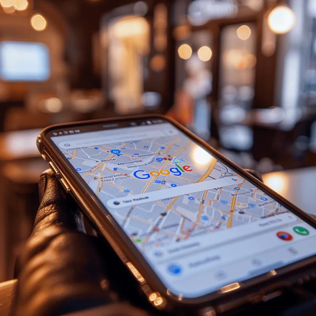 Smartphone displaying Google Business Profile for a Roseville business