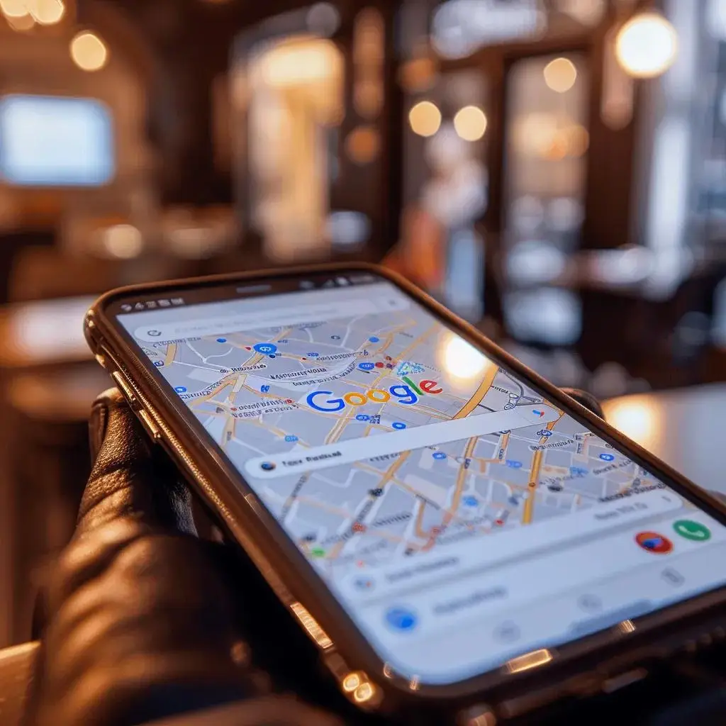 Smartphone displaying Google Business Profile for a Roseville business