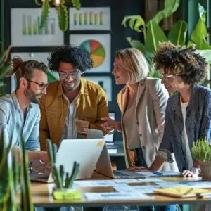 group-f57b651b-0ec479b6-7844-494e-9e1c-3e3f45dd82c6webp - Electronic Playground Electronic playground - diverse roseville business owners collaborating on targeted advertising strategies in a modern workspace