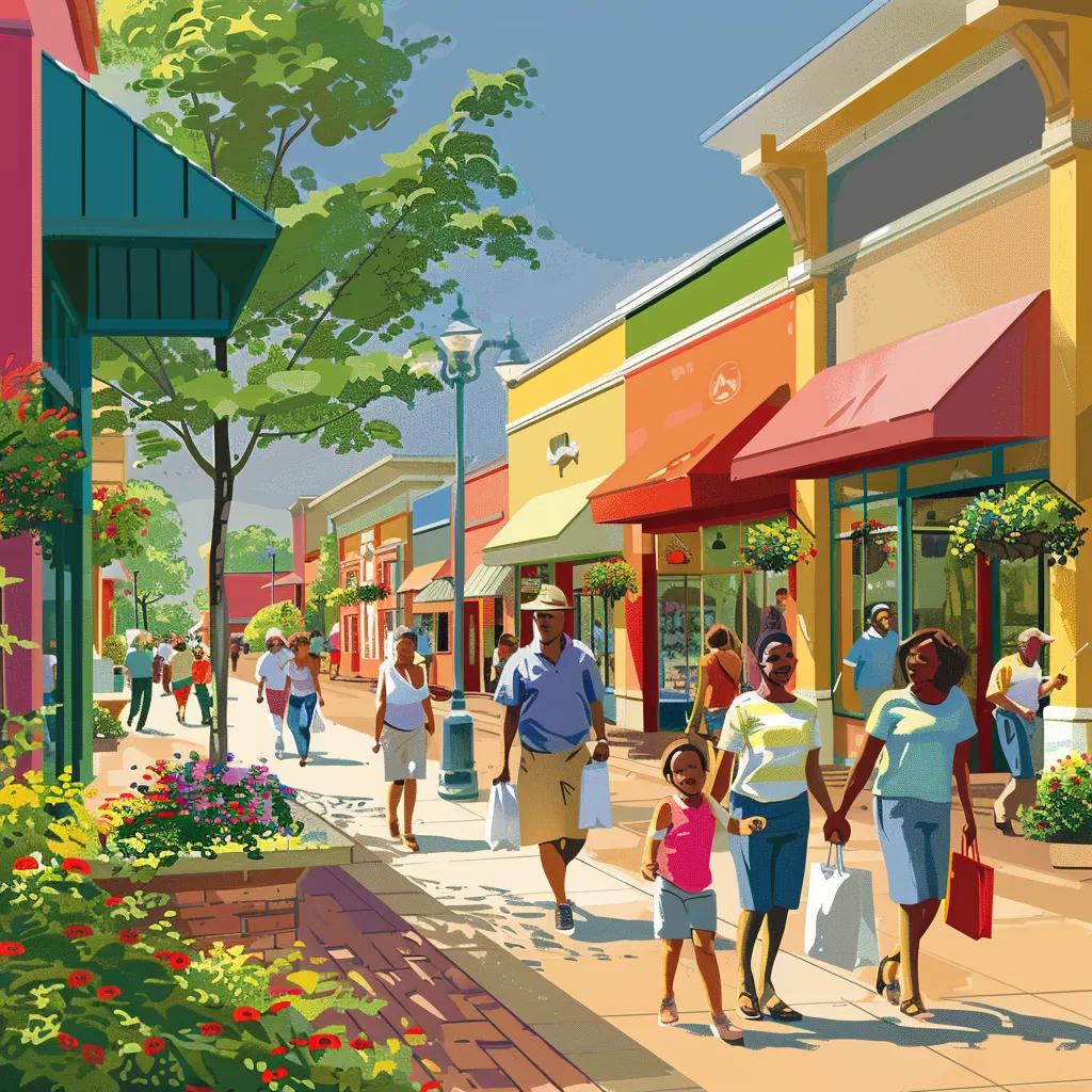 Diverse shoppers in Roseville retail area illustrating local market dynamics