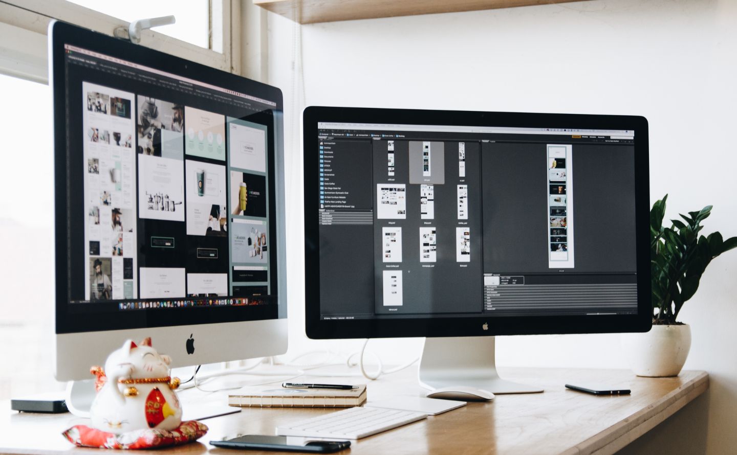 Web designer building a responsive website layout for a Yuba City small business