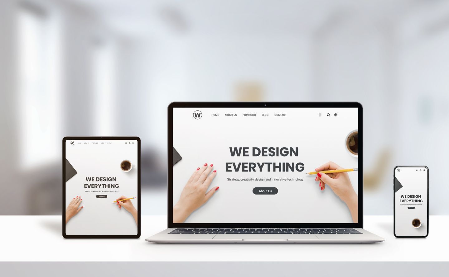 Web designer building a mobile-responsive website layout for a Roseville small business