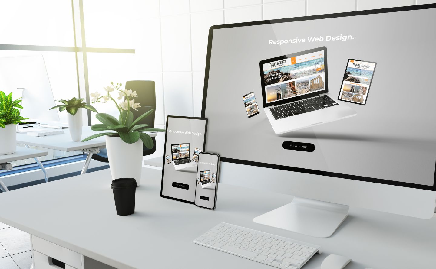 Finished Yuba City business website displayed on desktop and mobile devices