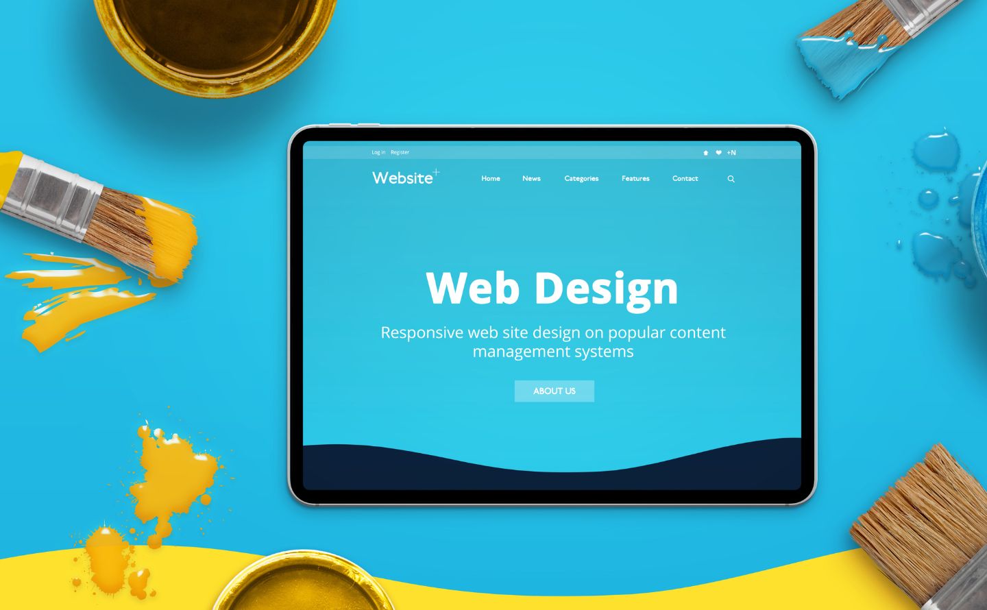 Web designer building a search-optimized responsive layout for a Roseville business site